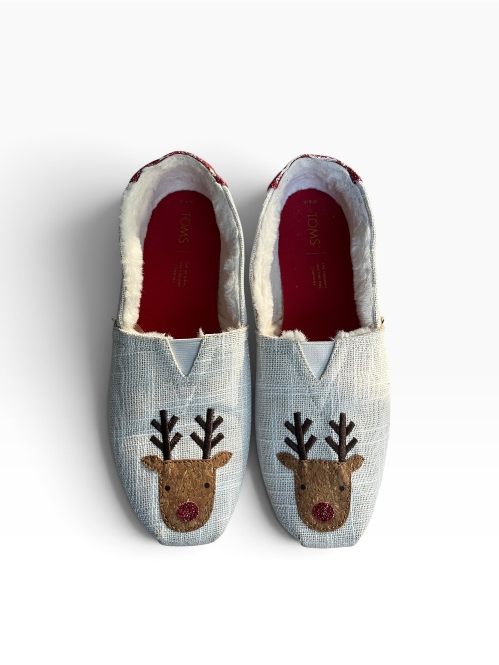 TOMS Women’s Alpargata Reindeer Slip-Ons